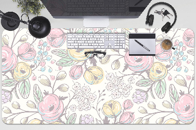 Desk pad Colorful flowers