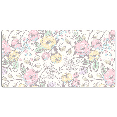 Desk pad Colorful flowers