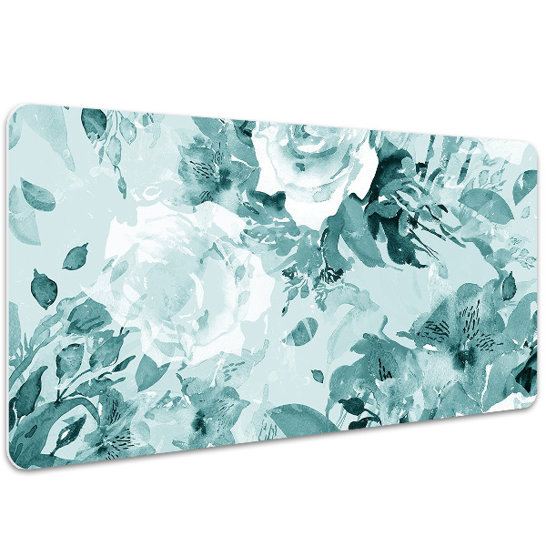 Full desk pad blue flowers