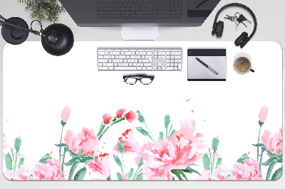 Large desk mat table protector pink flowers