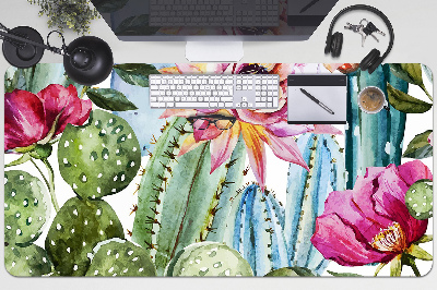 Full desk protector colorful cacti