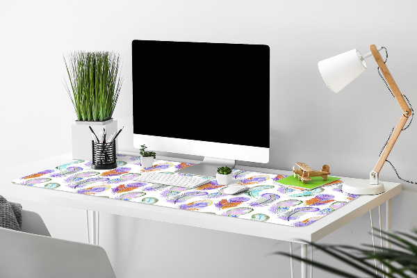 Desk pad colored Feathers
