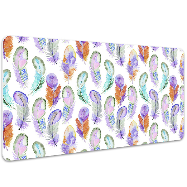 Desk pad colored Feathers