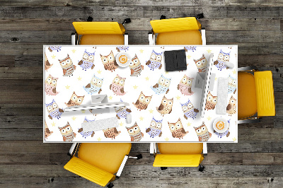 Large desk pad PVC protector Owls fairytale