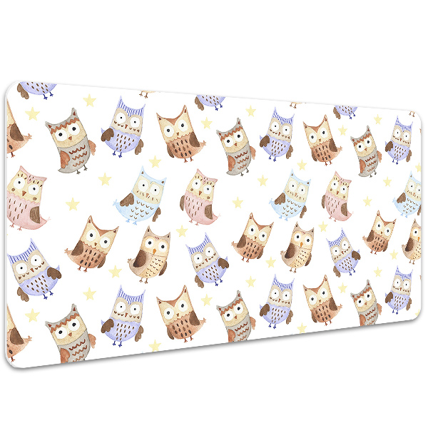 Large desk pad PVC protector Owls fairytale