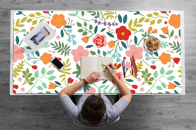 Full desk protector Picture with flowers