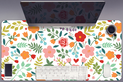 Full desk protector Picture with flowers