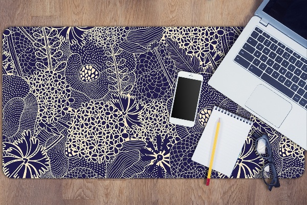 Full desk mat blue pattern