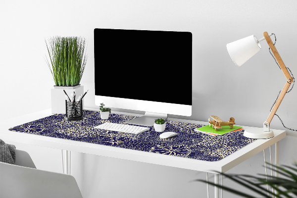 Full desk mat blue pattern