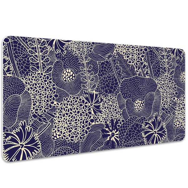 Full desk mat blue pattern