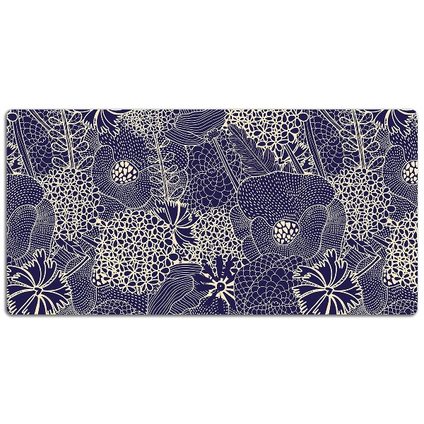 Full desk mat blue pattern