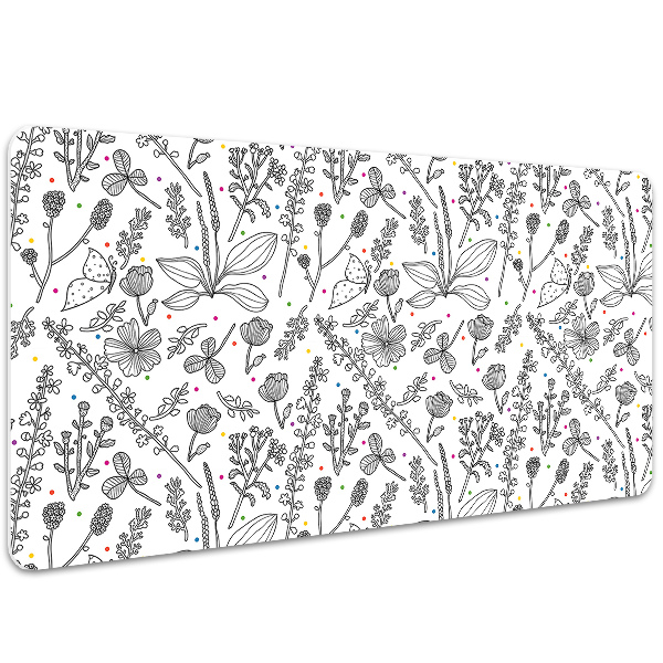 Desk pad Flowers and dots