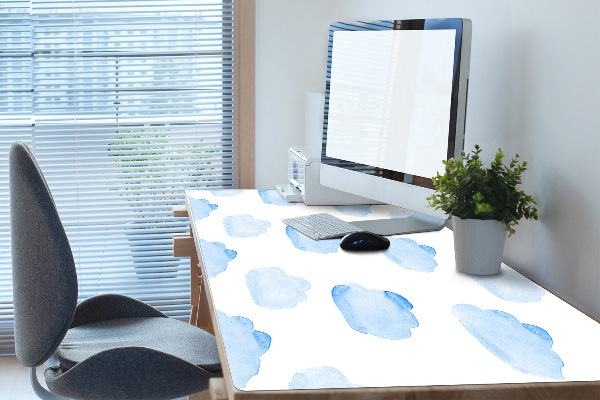 Large desk mat for children clouds
