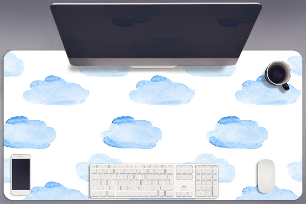 Large desk mat for children clouds