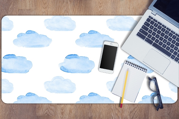 Large desk mat for children clouds