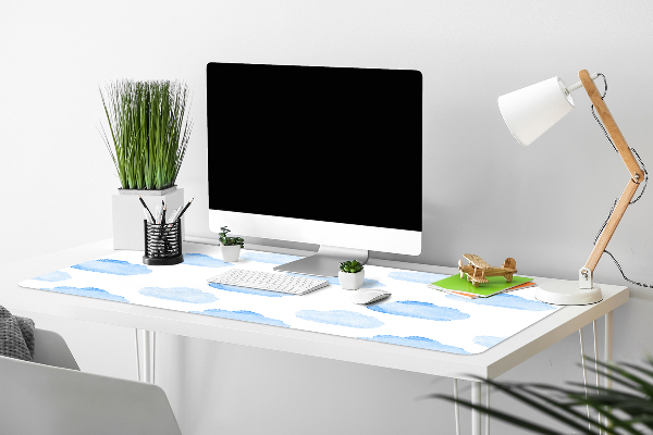 Large desk mat for children clouds