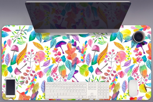 Large desk mat for children Mushrooms