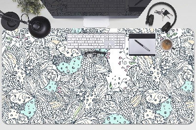 Large desk mat for children flowers