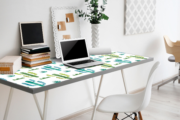 Full desk protector painted Cactus