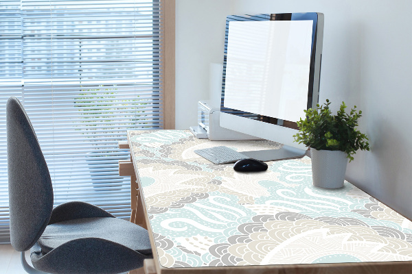Full desk protector Pastel flowers