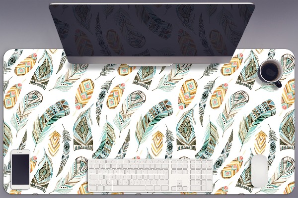 Large desk mat table protector Ethnic pattern