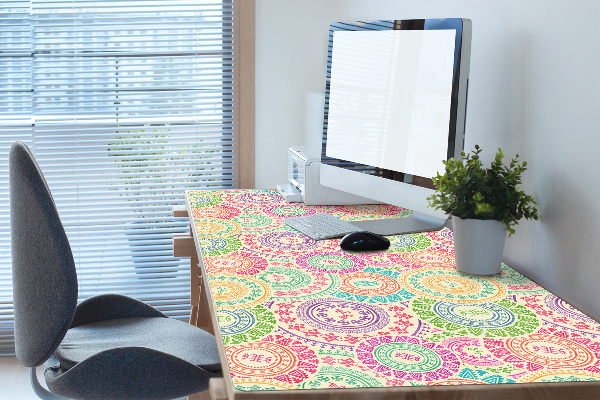 Large desk pad PVC protector circular pattern