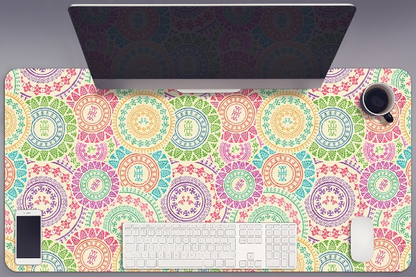 Large desk pad PVC protector circular pattern
