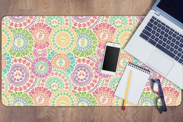 Large desk pad PVC protector circular pattern