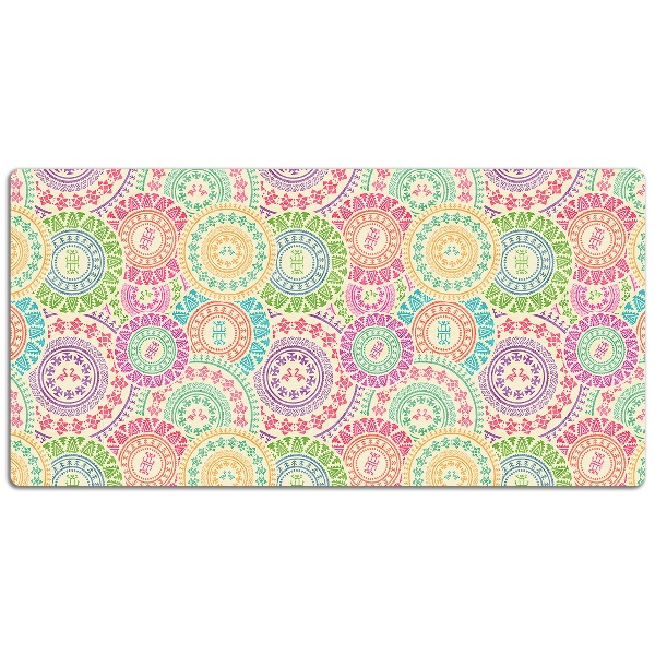Large desk pad PVC protector circular pattern