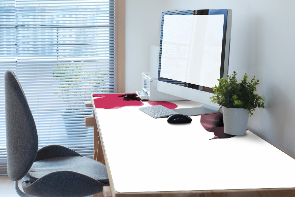 Large desk mat table protector Beautiful flowers