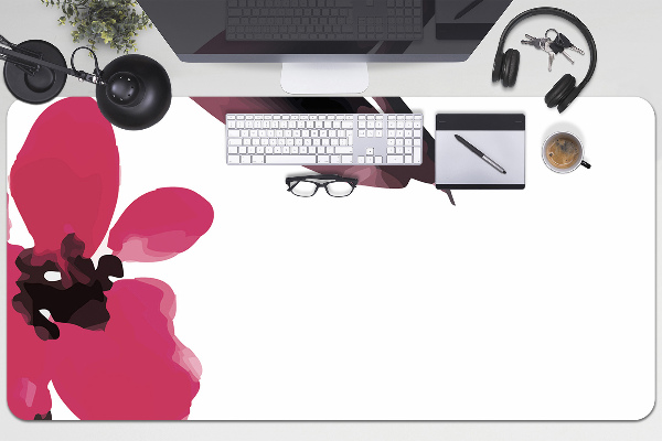 Large desk mat table protector Beautiful flowers
