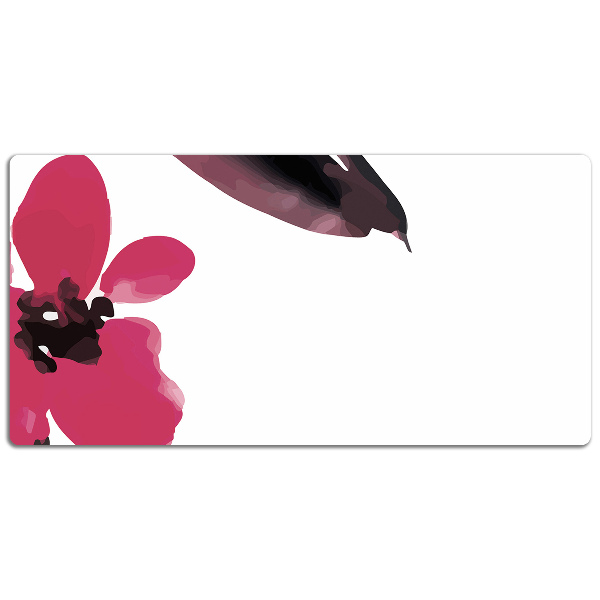 Large desk mat table protector Beautiful flowers
