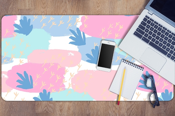Large desk mat table protector paw prints