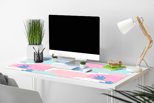 Large desk mat table protector paw prints