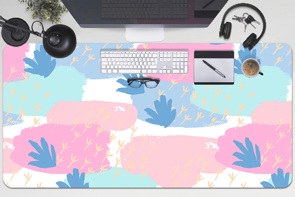 Large desk mat table protector paw prints