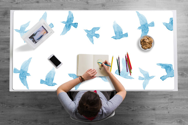 Large desk mat for children swallows