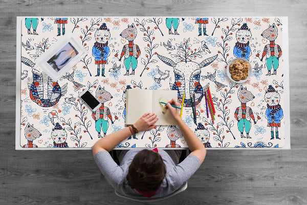 Large desk mat for children Animals