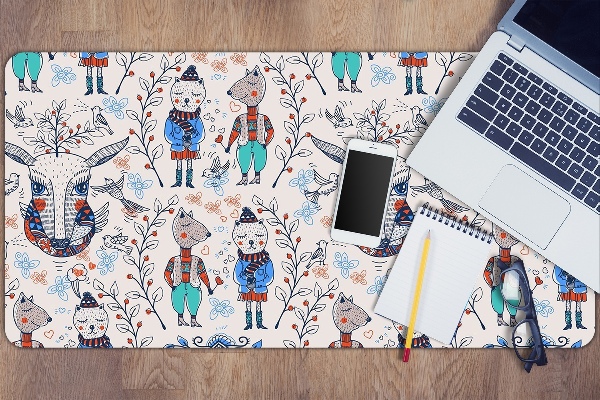 Large desk mat for children Animals