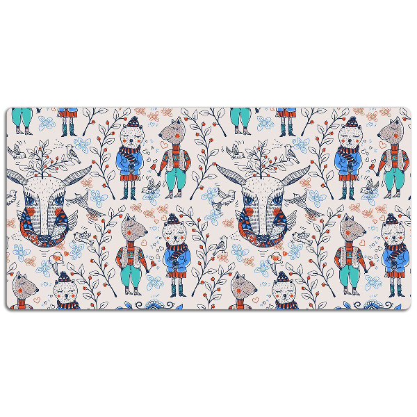 Large desk mat for children Animals