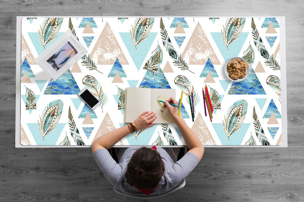 Full desk protector Triangles and Feathers