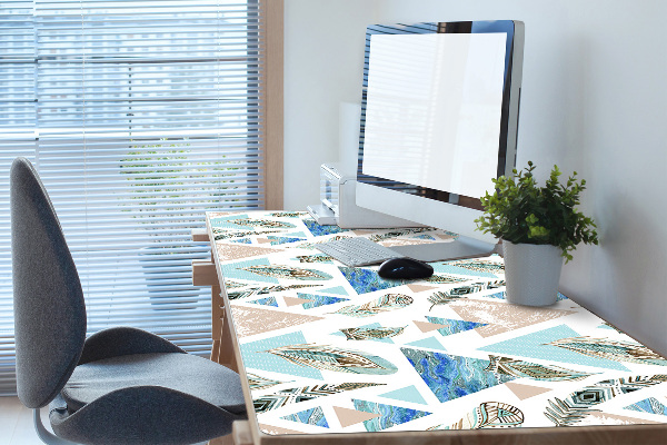 Full desk protector Triangles and Feathers