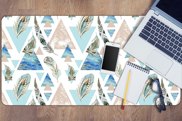 Full desk protector Triangles and Feathers