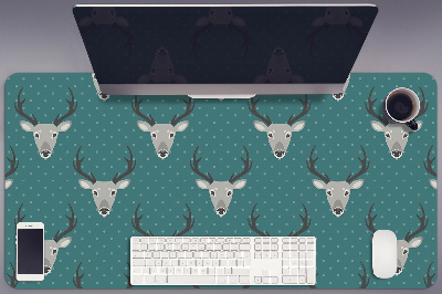Large desk mat for children gray deer
