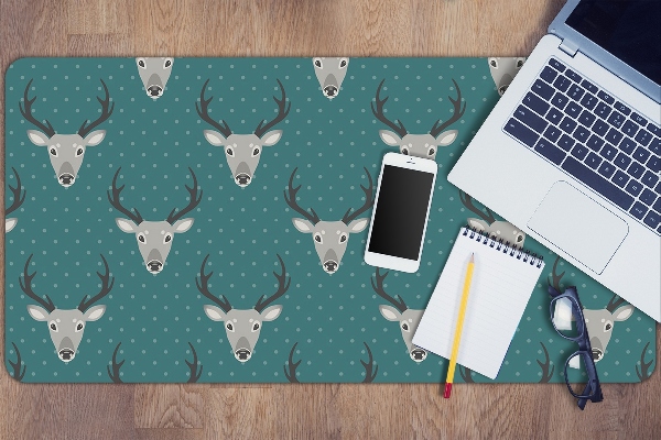 Large desk mat for children gray deer