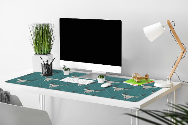 Large desk mat for children gray deer