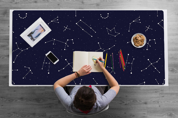 Large desk pad PVC protector Constellation