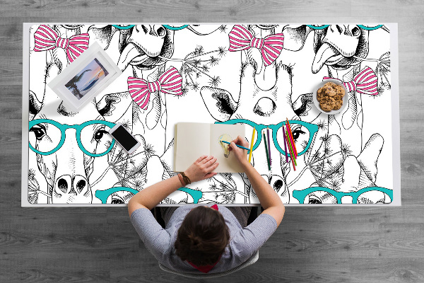 Full desk mat Hipster giraffe