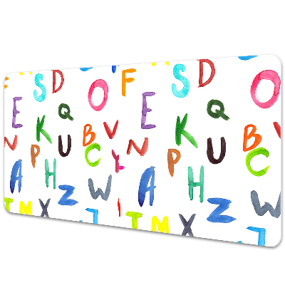 Desk pad colorful letters