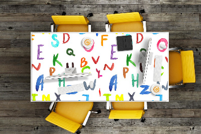 Desk pad colorful letters
