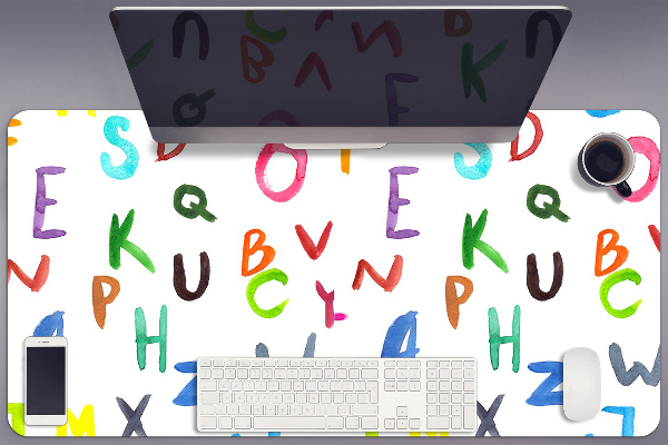 Desk pad colorful letters